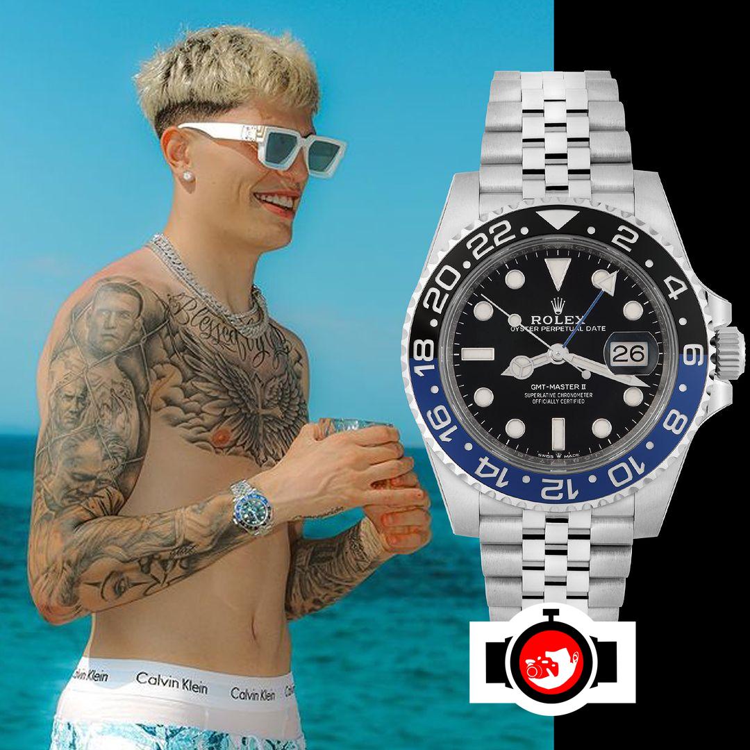 Footballer Alejandro Garnacho spotted wearing Rolex