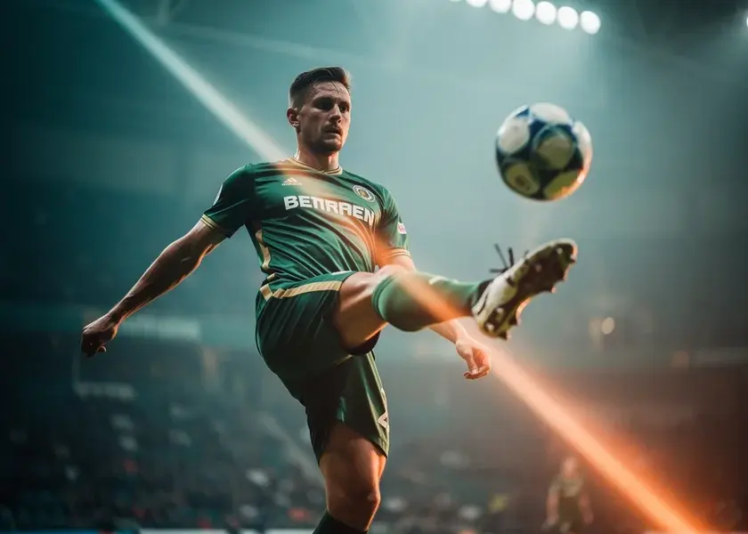 Bruno Fernandes in Manchester United kit delivering a cross that led to an FPL assist in GW31