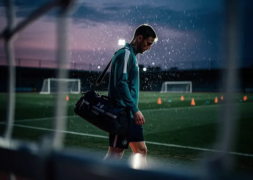 Declan Rice in Arsenal kit during a Premier League match, looking focused in midfield