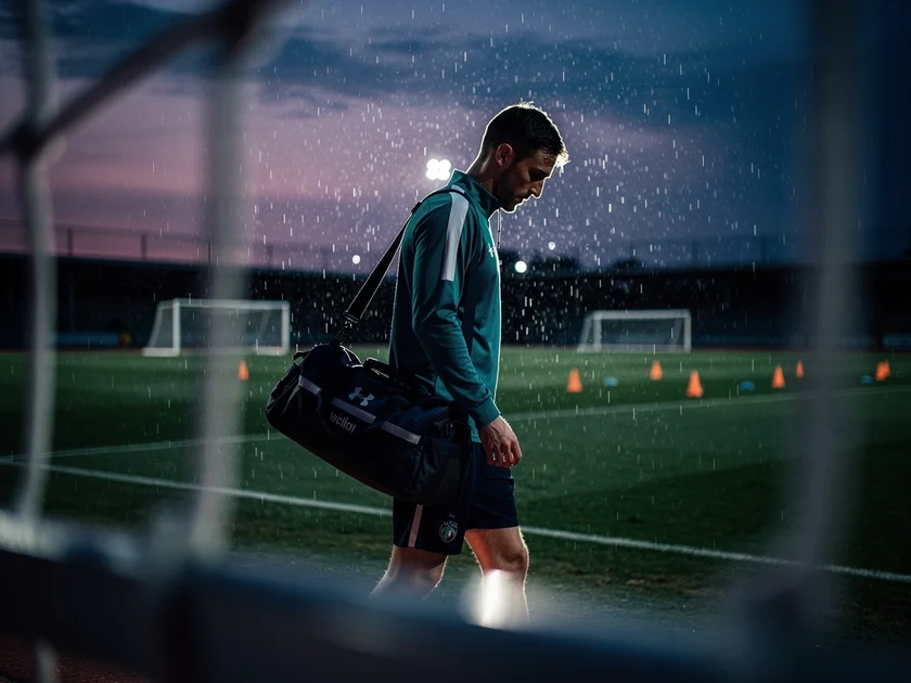 Declan Rice in Arsenal kit during a Premier League match, looking focused in midfield