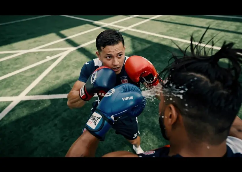 Justin Gaethje knocked out by Max Holloway at UFC 300 during the BMF title fight