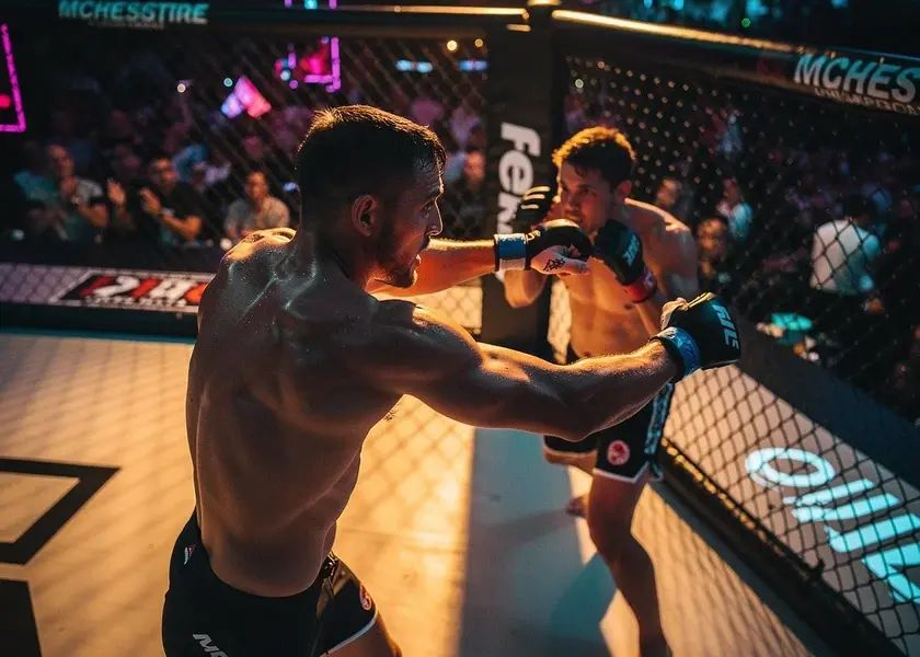 Petr Yan in UFC octagon stance showcasing bantamweight striking technique in 2026