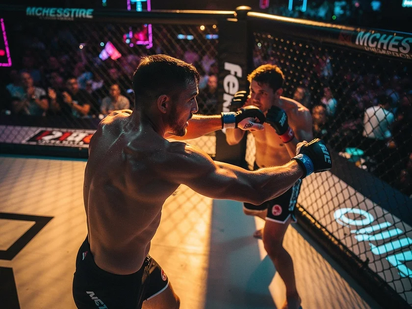 Petr Yan in UFC octagon stance showcasing bantamweight striking technique in 2026