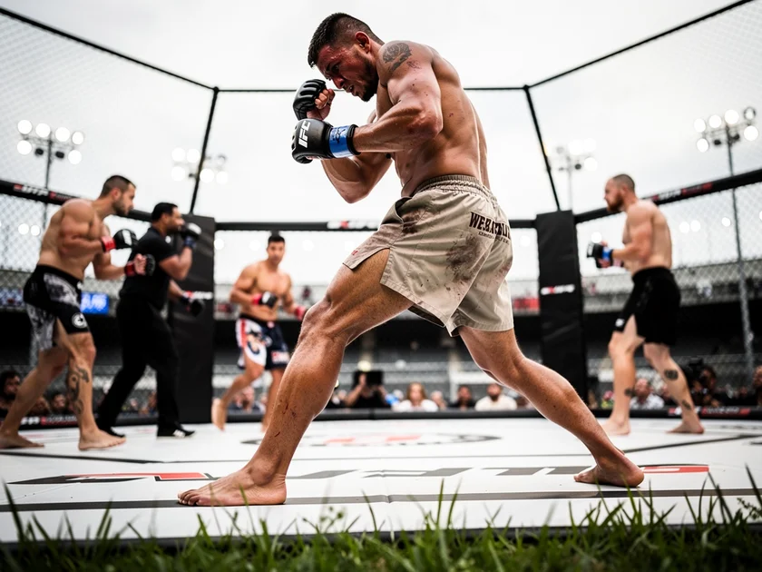 Sean O'Malley in UFC octagon showcasing bantamweight striking technique in 2026