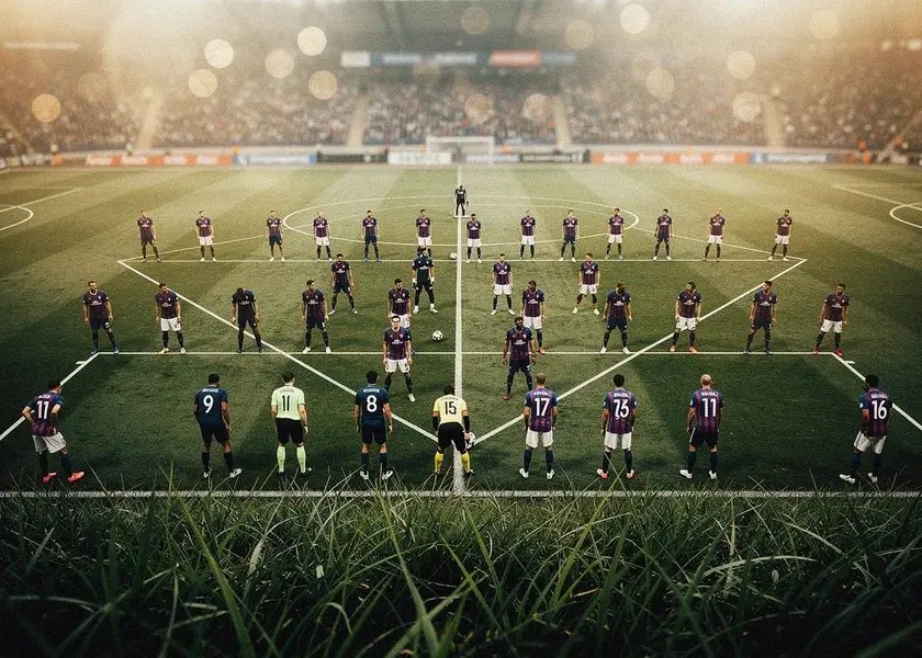 Sunderland AFC crest with Premier League and Champions League backdrop representing European expansion 2026