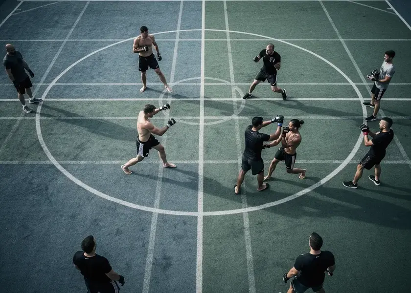 Merab Dvalishvili defending the UFC Bantamweight Division title belt in the octagon 2026