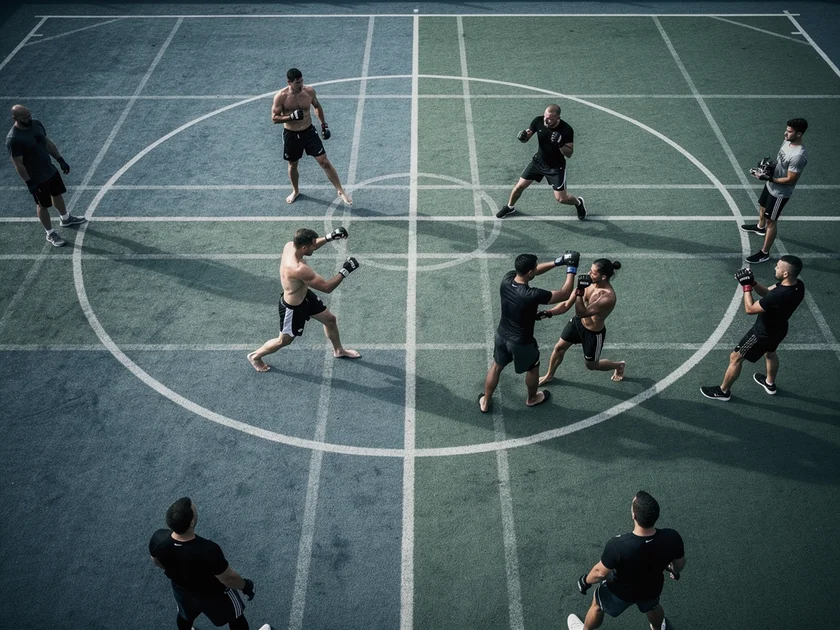 Merab Dvalishvili defending the UFC Bantamweight Division title belt in the octagon 2026