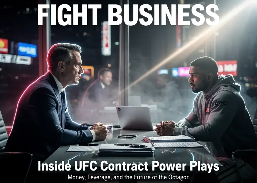 UFC fighter signing contract representing UFC Contract News and promoter negotiations in 2026