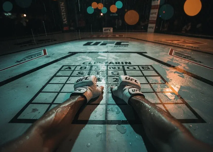 UFC Rankings Update board showing March 2026 divisional movements across weight classes