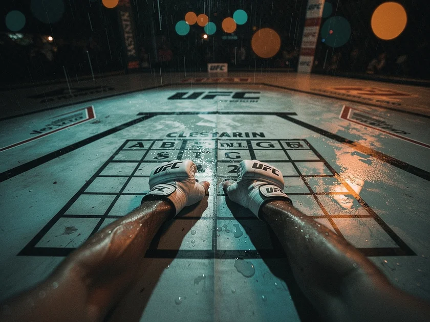 UFC Rankings Update board showing March 2026 divisional movements across weight classes