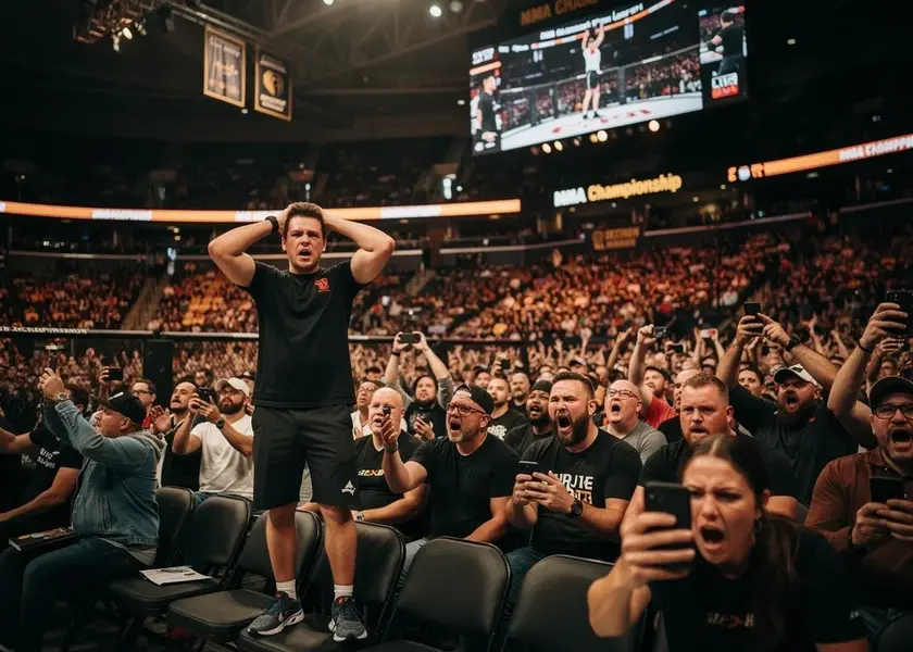 UFC welterweight division fighters compete in the octagon during a 170-pound championship bout