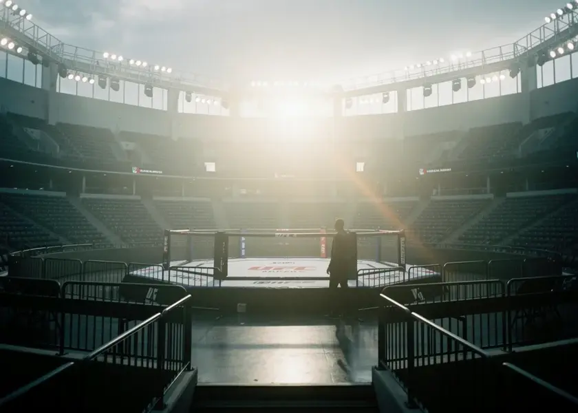 Renato Moicano applying submission hold in UFC Lightweight Division main event at UFC Vegas 115