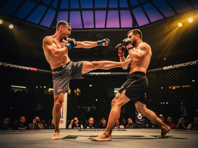 Petr Yan in UFC bantamweight stance preparing for a fight inside the octagon in 2026