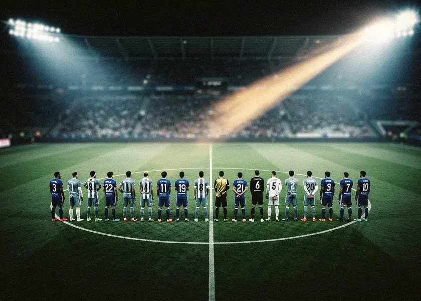 Liverpool and Chelsea players contesting possession in the Premier League Title Race 2026 season