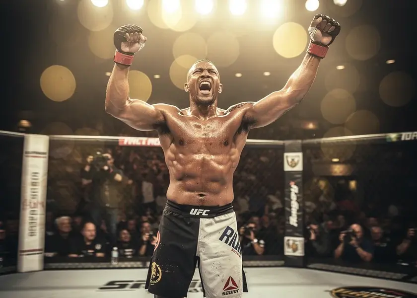 Ethyn Ewing lands TKO finish against Rafael Estevam in the UFC Bantamweight Division at Fight Night 2026