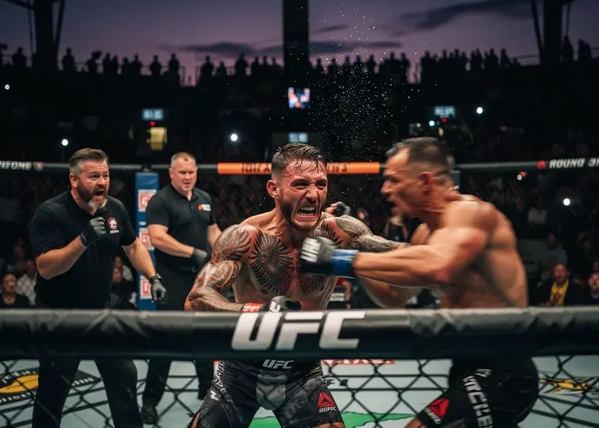 Jose Delano at UFC Vegas 115 weigh-in representing UFC Contract News and debut fight