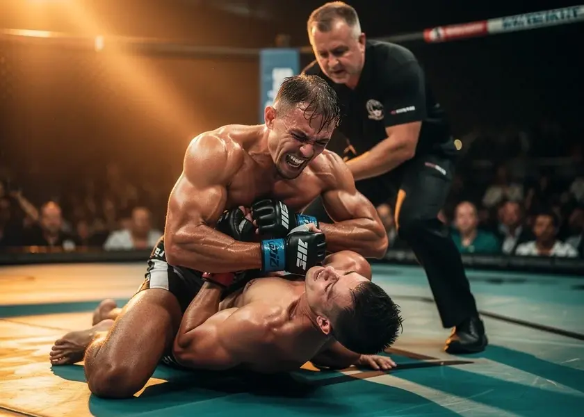 UFC octagon with empty corner symbolizing UFC Contract News shakeup at UFC 327 event