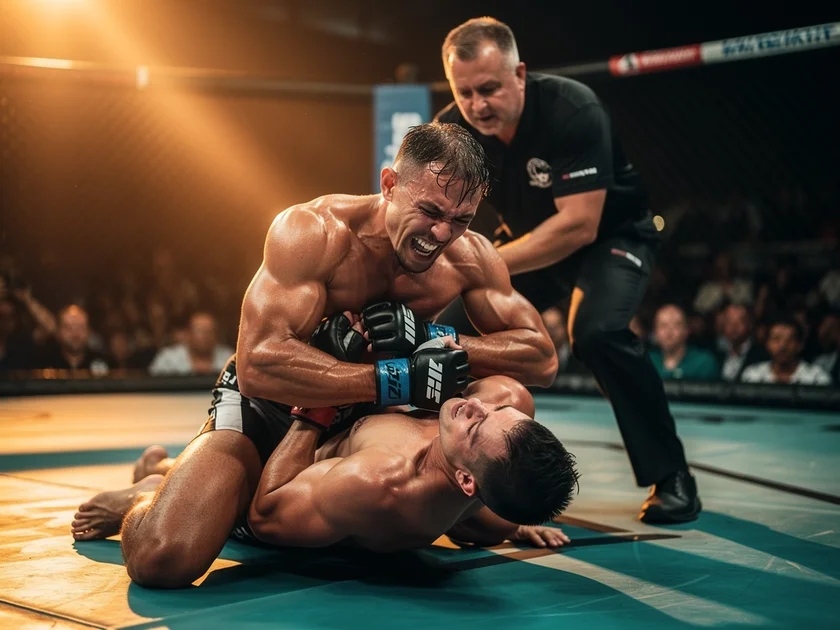 UFC octagon with empty corner symbolizing UFC Contract News shakeup at UFC 327 event